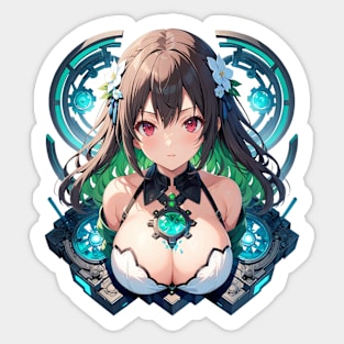 SciFi warrior girl Sticker